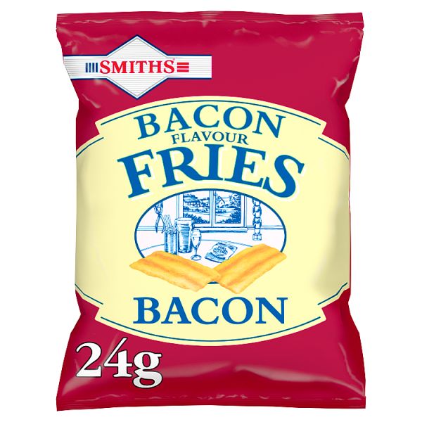 Smiths Crisps Bacon Fries Snacks 24g Pack size: Case of 24