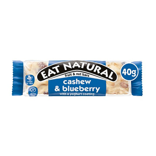 Eat Natural Cashew & Blueberry with a Yoghurt Coating Fruit & Nut Bars 40g - Case of 144