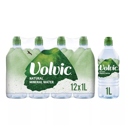 Volvic Natural Mineral Water 12 x 1L Pack size: Case of 12