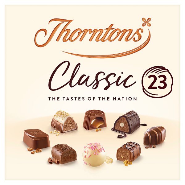 Thorntons Classic Collection Milk, Dark & White Chocolate Gift Box 262g Pack size: Case of 6