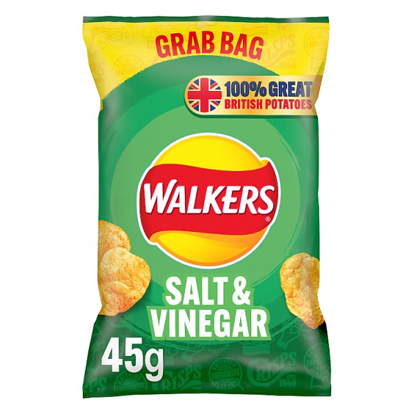 Walkers Salt & Vinegar Crisps 45g Pack size: Case of 32