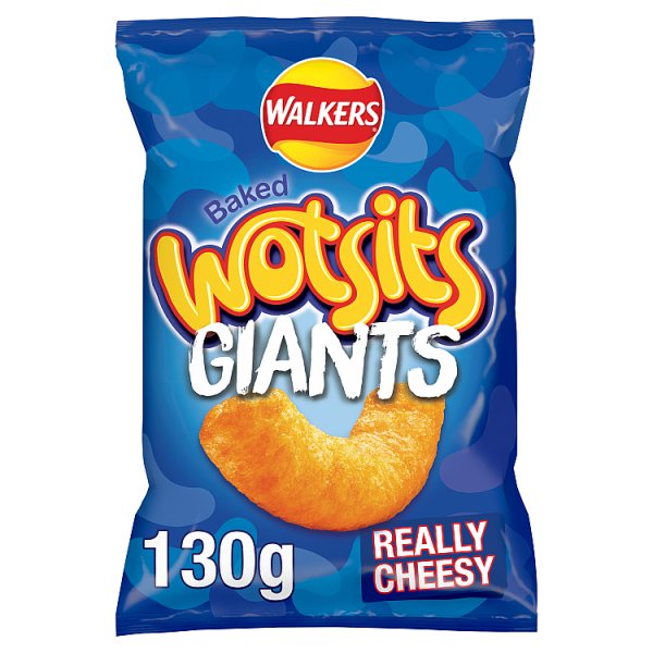 Walkers Wotsits Giants Really Cheesy Sharing Snacks Crisps 130g Pack size: Case of 9