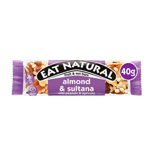 Eat Natural Almond & Sultana with Peanuts & Apricots Fruit & Nut Bars 40g - (Case of 12)