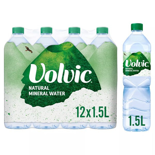 Volvic Natural Mineral Water 12 × 1.5L Pack size: Case of 12