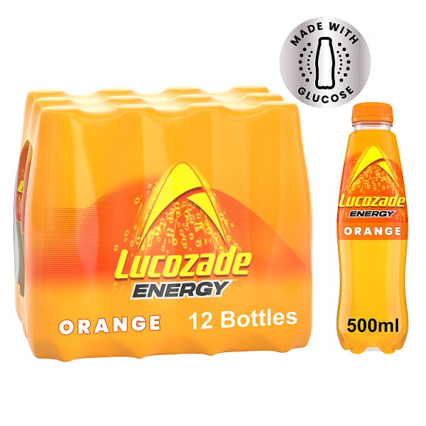 Lucozade Energy Drink Orange 500ml Pack size: Case of 24