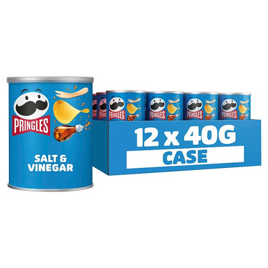 Pringles Salt & Vinegar Snacking Crisps 12 x 40g Pack size: Case of 12