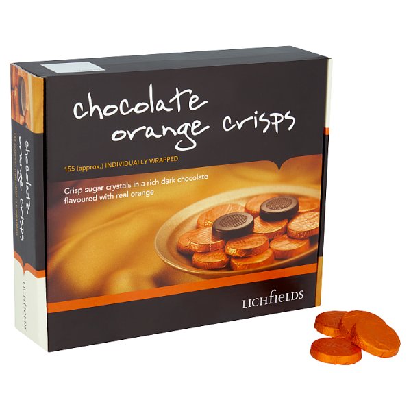 Lichfields Chocolate Orange Crisps 1kg Pack size: Case of 8