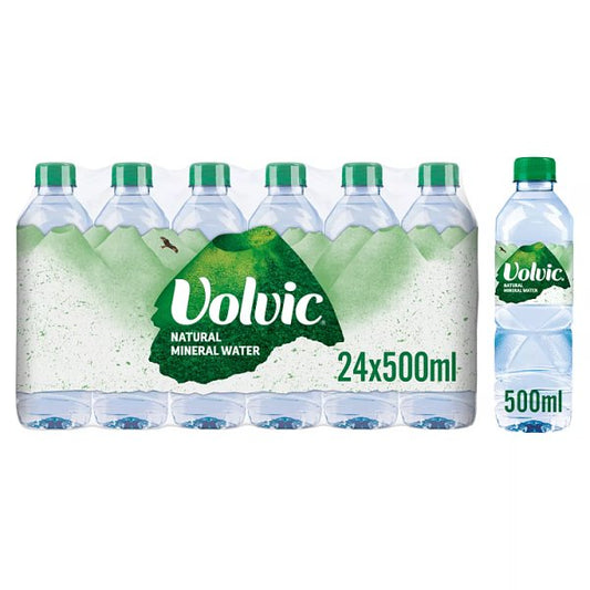 Volvic Natural Mineral Water 24 x 500ml Pack size: Case of 24