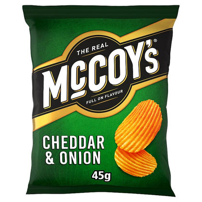 McCoy's Cheddar & Onion Grab Bag Crisps 45g Pack size: Case of 36