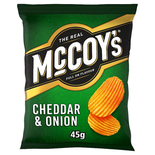 McCoy's Cheddar & Onion Grab Bag Crisps 45g Pack size: Case of 36