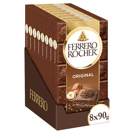 Ferrero Rocher Milk Tablet 90g Pack size: Case of 8