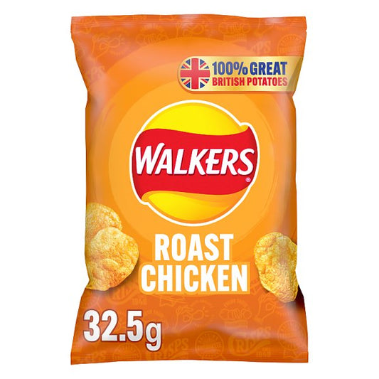 Walkers Roast Chicken Crisps 32.5g Pack size: Case of 32