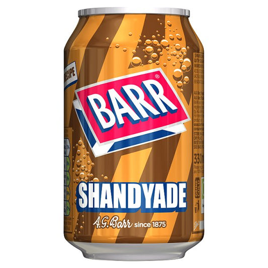 Barr Shandyade Non-Alcoholic Flavoured Fizzy Drink 330ml Can Pack size: Case of 24