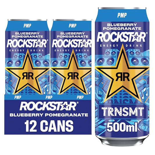 Rockstar Energy Drink Xdurance Blueberry Pomegranate Acai PMP 500ml  Pack size: Case of 12