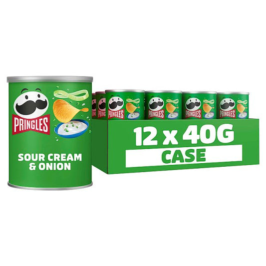 Pringles Sour Cream & Onion Snacking Crisps 12 x 40g Pack size: Case of 12