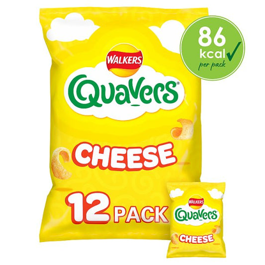 Walkers Quavers Cheese Multipack Snacks Crisps 12x16g Pack size: Case of 15