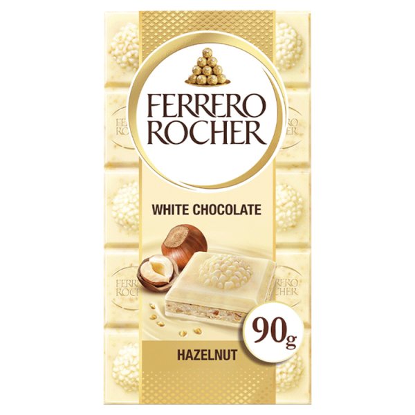 Ferrero Rocher White Tablet 90g Pack size: Case of 8