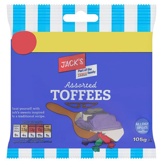 Jack's Assorted Toffees 105g Pack size: Case of 12