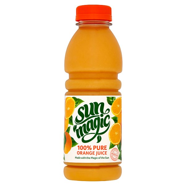 Sunmagic 100% Pure Orange Juice 500ml Pack size: Case of 6