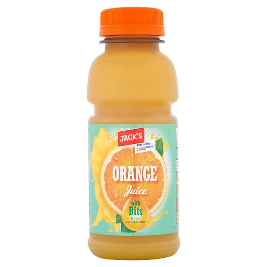 Jack's Orange Juice with Bits from Concentrate 300ml Pack size: Case of 8