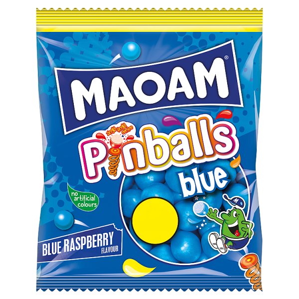 Maoam Pinballs Blue Raspberry Flavour 140g Pack size: Case of 14