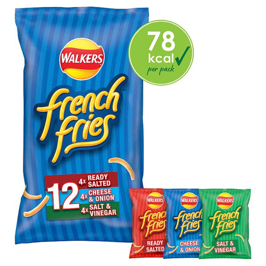 Walkers French Fries Variety Multipack Snacks Crisps 12x18g Pack size: Case of 16