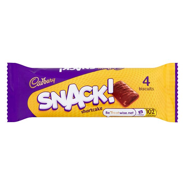 Cadbury Snack Shortcake Chocolate Biscuit, 40g - (Case of 36)