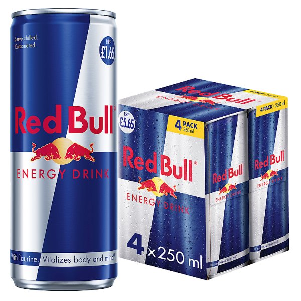 Red Bull Energy Drink 250ml, 4 Pack Pack size: Case of 6