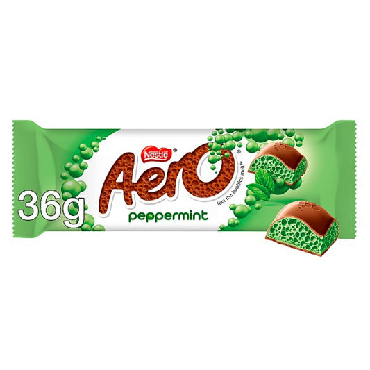 Aero Bubbly Peppermint Chocolate Bar 36g - (Case of 24)