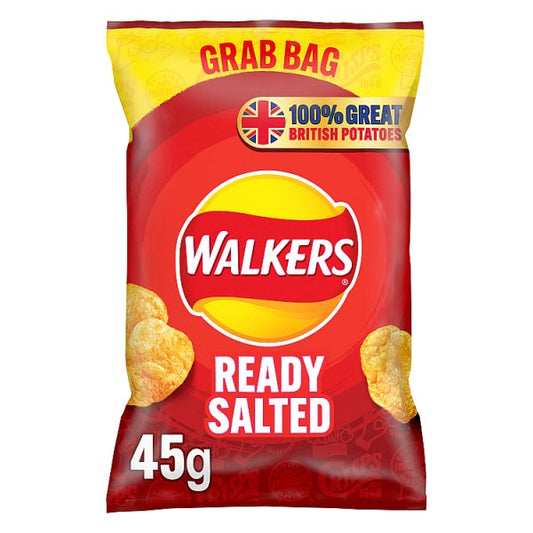 Walkers Ready Salted Crisps 45g Pack size: Case of 32