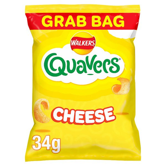 Walkers Quavers Cheese Snacks Crisps 34g Pack size: Case of 30