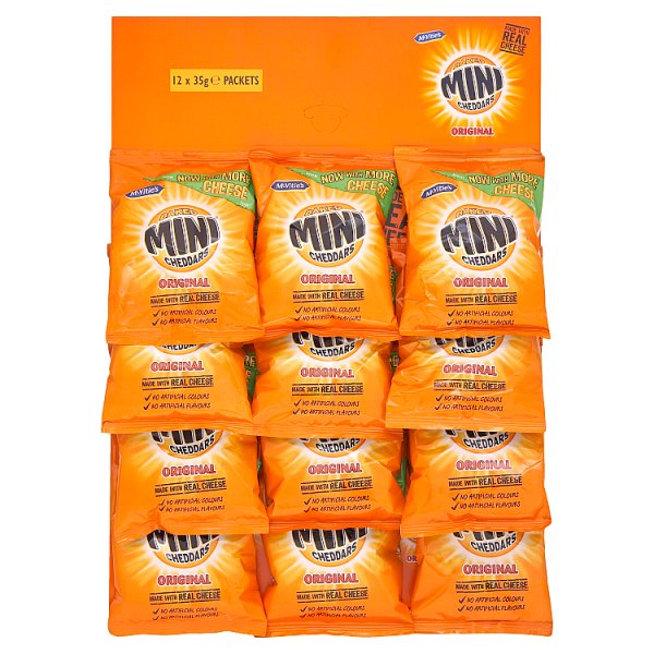 McVitie's Baked Mini Cheddars Original Cheese Snacks Handy Packs 12 x 35g Pack size: Case of 12