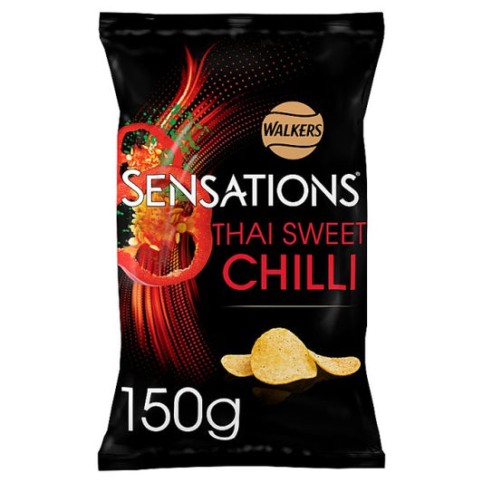 Walkers Sensations Thai Sweet Chilli Sharing Bag Crisps 150g Pack size: Case of 12