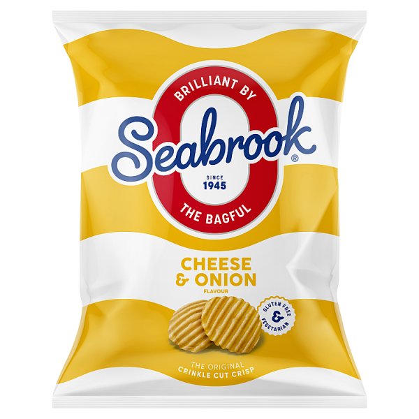 Seabrook Cheese & Onion Flavour 31.8g Pack size: Case of 32