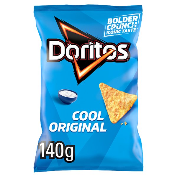 Doritos Cool Original Tortilla Chips Sharing Bag Crisps 140g Pack size: Case of 12