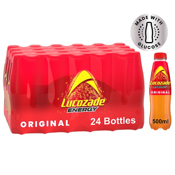 Lucozade Energy Drink Original 500ml Pack size: Case of 24