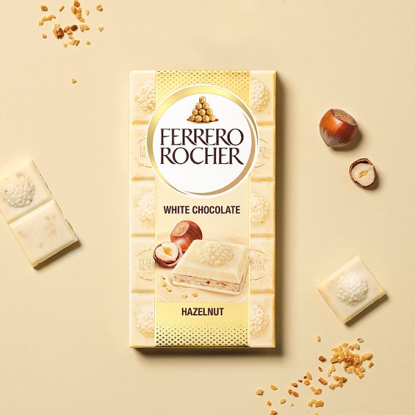 Ferrero Rocher White Tablet 90g Pack size: Case of 8