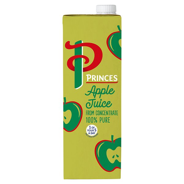 Princes Apple Juice from Concentrate 1 Litre Pack size: Case of 8