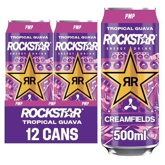 Rockstar Energy Drink Tropical Guava 500ml Pack size: Case of 12