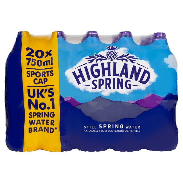 Highland Spring Still Spring Water 20 x 750ml Pack size: Case of 15