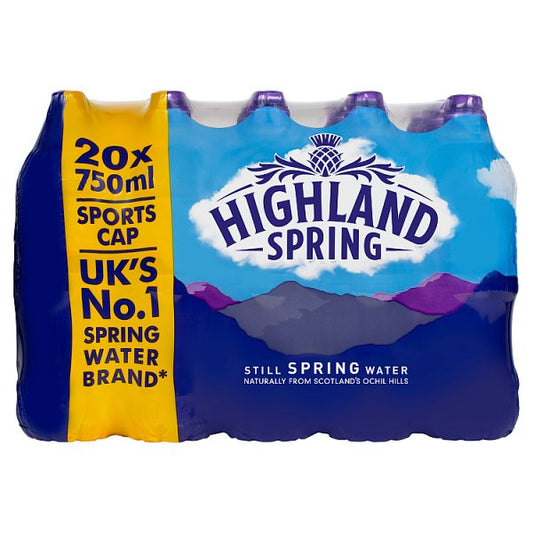 Highland Spring Still Spring Water 20 x 750ml Pack size: Case of 15