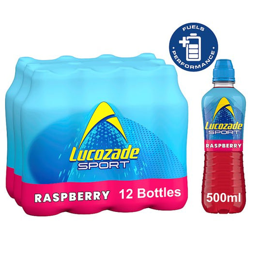 Lucozade Sport Drink Raspberry 500ml Pack size: Case of 12