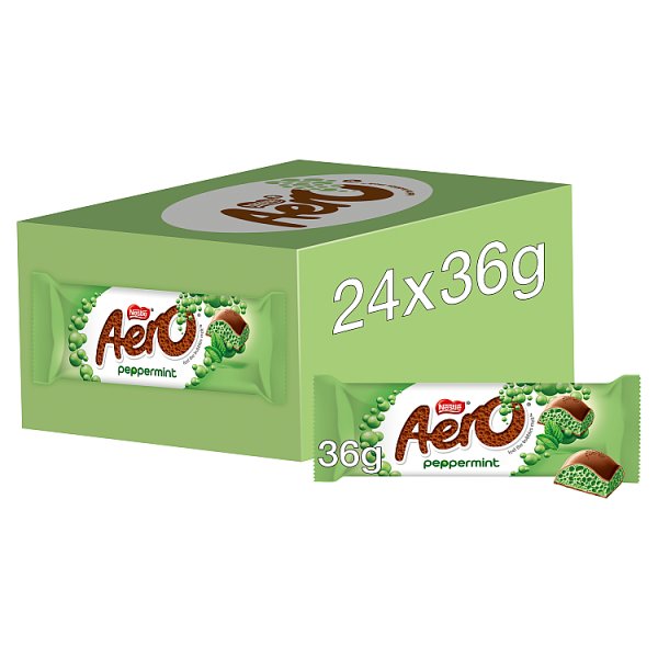 Aero Bubbly Peppermint Chocolate Bar 36g - (Case of 24)