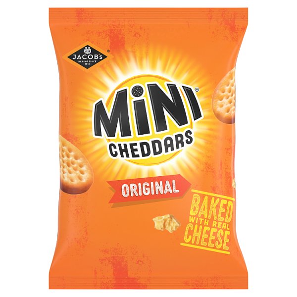 Jacob's Mini Cheddars Original Baked Snacks Handy Pack 44x35g Pack size: Case of 44