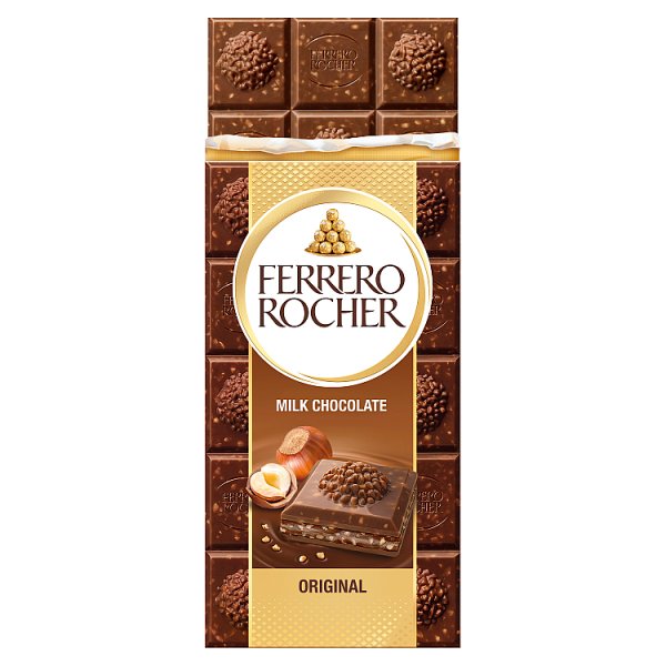 Ferrero Rocher Milk Tablet 90g Pack size: Case of 8