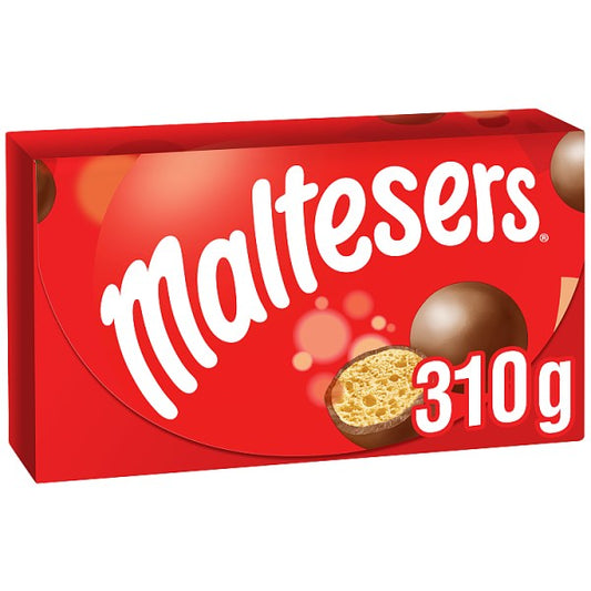 Maltesers Milk Chocolate & Honeycomb Gift Box of Chocolates Fairtrade 310g Pack size: Case of 7