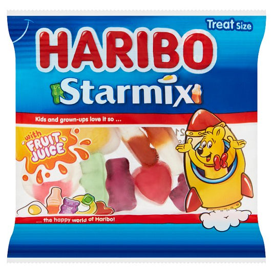 HARIBO Starmix Fruit & Cola Flavour Jelly & Foam Sweets Fun Size Bag 16g Pack size: Case of 100