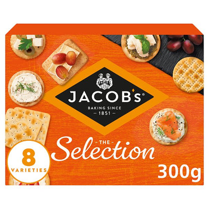 Jacob's Biscuits for Cheese 8 Variety Assortment 300g - Case of 10