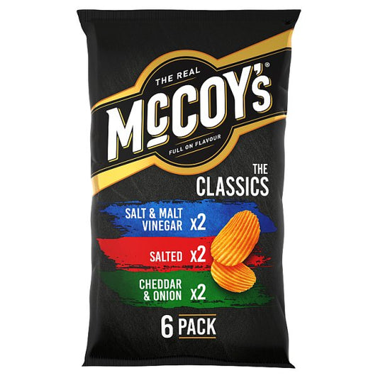 McCoy's Classic Variety Multipack Crisps 6 Pack Pack size: Case of 20