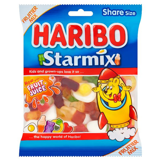 HARIBO Starmix Fruit & Cola Flavour Jelly & Foam Sweets Sharing Bag 160g Pack size: Case of 12